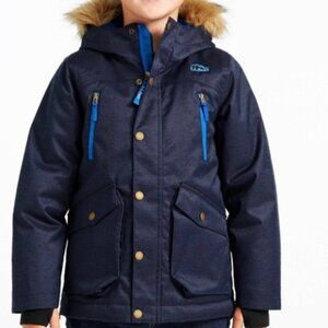 LL Bean Kids Maine Mountain Parka blue size S (8)  Relaxed fit ultra warm